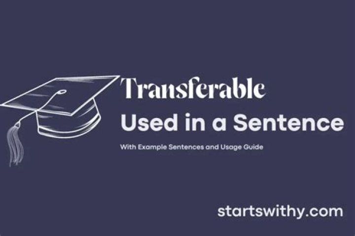 Is transferable in a sentence?