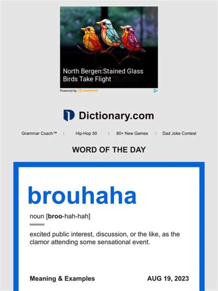 Where did the word brouhaha come from?